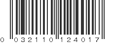 UPC 032110124017