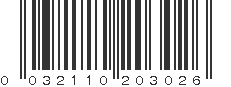 UPC 032110203026