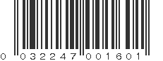 UPC 032247001601