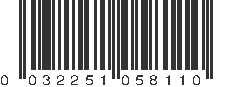 UPC 032251058110