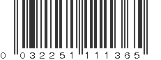 UPC 032251111365