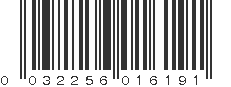 UPC 032256016191