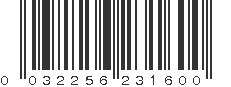 UPC 032256231600