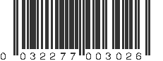 UPC 032277003026