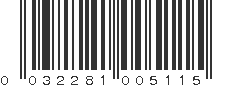 UPC 032281005115