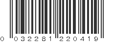 UPC 032281220419