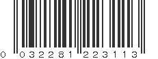 UPC 032281223113