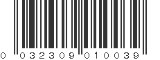 UPC 032309010039