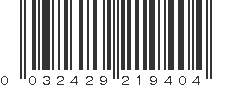 UPC 032429219404