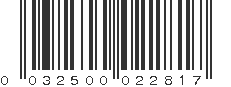 UPC 032500022817