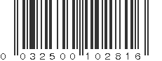 UPC 032500102816