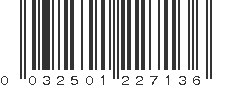 UPC 032501227136