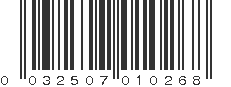 UPC 032507010268