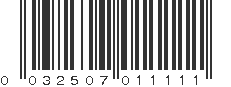 UPC 032507011111