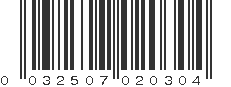 UPC 032507020304