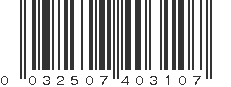 UPC 032507403107