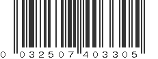 UPC 032507403305