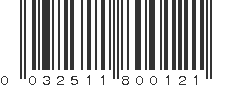 UPC 032511800121