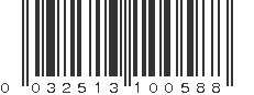 UPC 032513100588