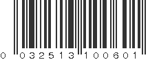 UPC 032513100601