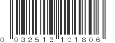 UPC 032513101806