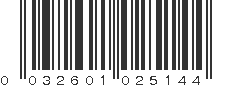 UPC 032601025144