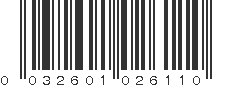 UPC 032601026110