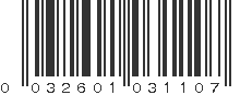 UPC 032601031107