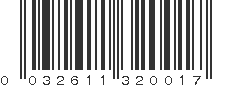 UPC 032611320017