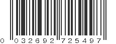 UPC 032692725497