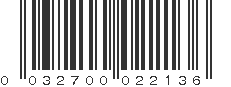 UPC 032700022136