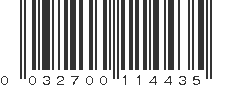 UPC 032700114435