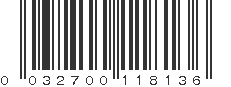 UPC 032700118136