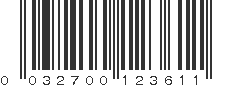 UPC 032700123611