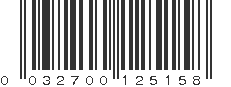 UPC 032700125158