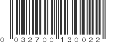 UPC 032700130022