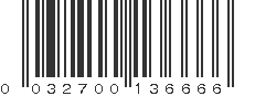 UPC 032700136666