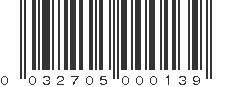 UPC 032705000139