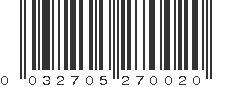 UPC 032705270020