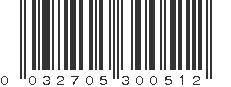 UPC 032705300512