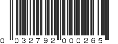 UPC 032792000265