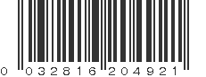 UPC 032816204921