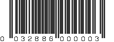 UPC 032886000003