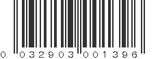 UPC 032903001396