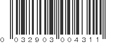 UPC 032903004311