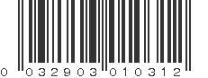 UPC 032903010312