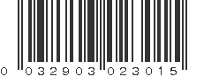 UPC 032903023015