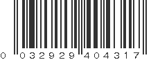 UPC 032929404317