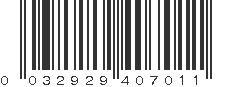 UPC 032929407011