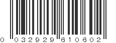 UPC 032929610602